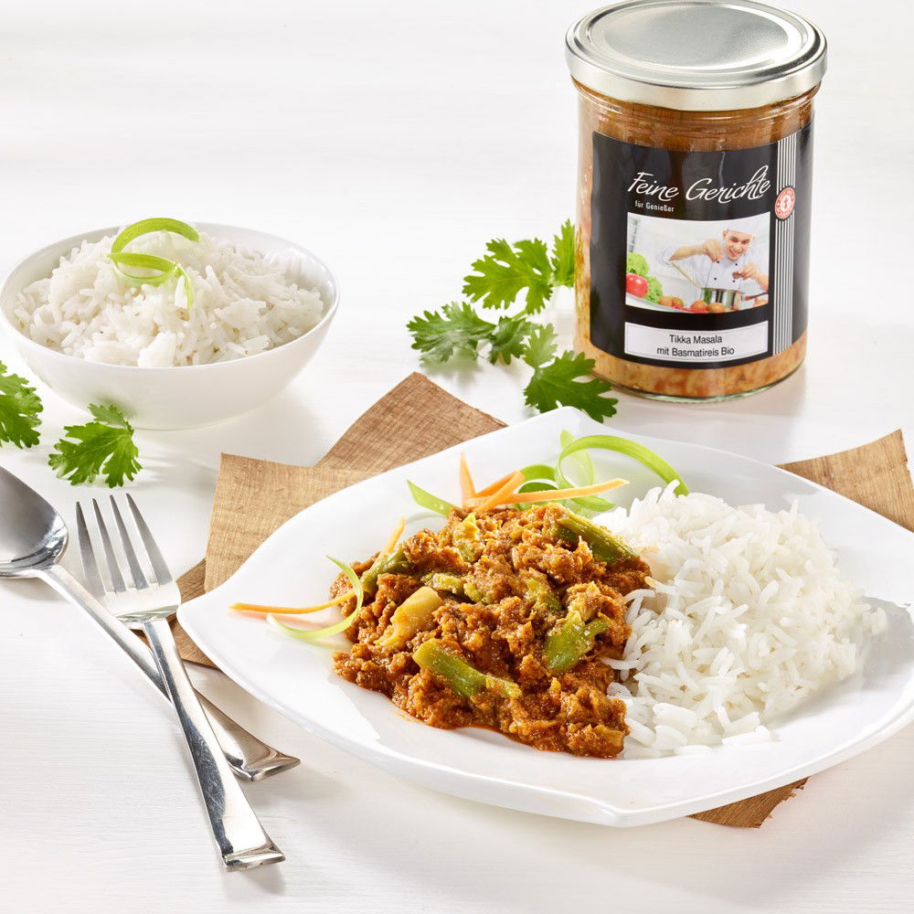 Schrader Tikka Masala mit Basmatireis Bio, vegan von Schrader