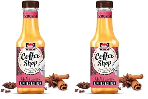 Schwartau Coffee Shop Chai Sirup - Barista-Qualität für Kaffee-Kreationen und Kaffeespezialitäten, Kaffeesirup nur mit natürlichen Aromen, 200ml (Packung mit 2) von Schwartau