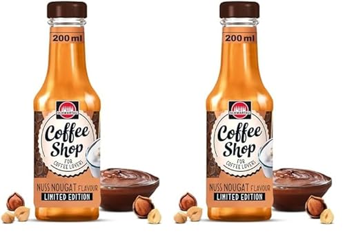 Schwartau Coffee Shop Nuss-Nougat Sirup - Barista-Qualität für Kaffee-Kreationen und Kaffeespezialitäten, Kaffeesirup nur mit natürlichen Aromen, 200ml (Packung mit 2) von Schwartau