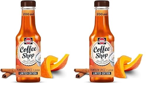 Schwartau Coffee Shop Pumpkin Spice Sirup - Barista-Qualität für Kaffee-Kreationen und Kaffeespezialitäten, Kaffeesirup nur mit natürlichen Aromen, 200ml (Packung mit 2) von Schwartau