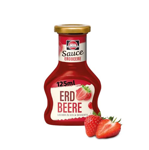 Schwartau Dessert Sauce Erdbeere, zum Verfeinern von Desserts und Eis, 125ml von Schwartau