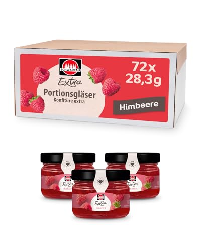 Schwartau Extra Himbeere, Konfitüre Portionsgläser, 72 x 28,3g von Schwartau