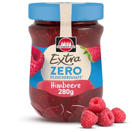 Schwartau Extra Zero Himbeere, Fruchtaufstrich ohne Zuckerzusatz, 12 kcal pro 25g, 280g von Schwartau