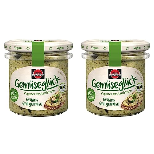 Schwartau Gemüseglück Grünes Grillgemüse, veganer Bio Gemüseaufstrich, 135 g (Packung mit 2) von Schwartau