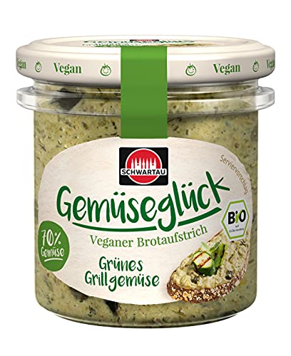 Schwartau Gemüseglück Grünes Grillgemüse, veganer Brotaufstrich, BIO, 6er Pack (6 x 135g) von Schwartau