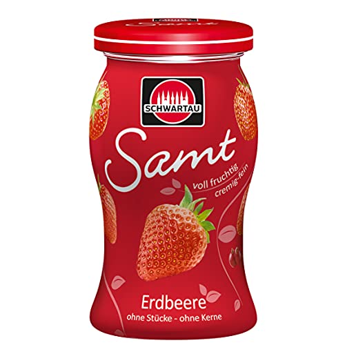 Schwartau Samt Erdbeere, Fruchtaufstrich, ohne Stücke - ohne Kerne, 8er Pack (8 x 270 g) von Schwartau