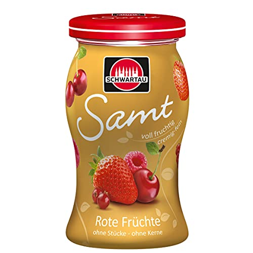 Schwartau Samt Rote Früchte, Fruchtaufstrich, ohne Stücke - ohne Kerne, 8er Pack (8 x 270 g) von Schwartau