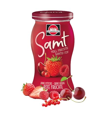 Schwartau Samt Rote Früchte, Fruchtaufstrich ohne Stücke & ohne Kerne, 270g (Packung mit 6) von Schwartau