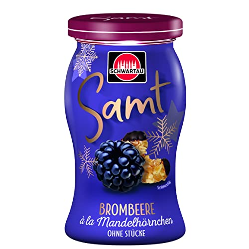 Schwartau Samt Winter-Edition Brombeere à la Mandelhörnchen, Fruchtaufstrich ohne Stücke, 270g von Schwartau