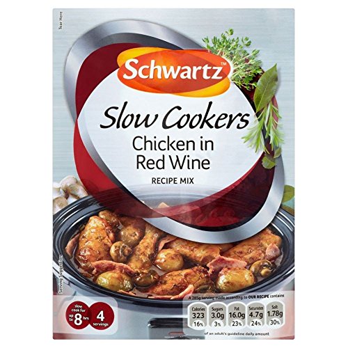 Schwartz Raclettgeräte Hähnchen in Rotwein Rezept Mix (40 g) - Packung mit 6 von Schwartz