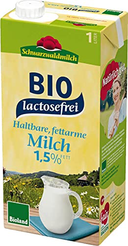 Schwarzwaldmilch Bioland - H-Milch 1,5%, fettarm, lactosefrei, 12 x 1 Liter von Schwarzwaldmilch