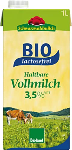 Schwarzwaldmilch Bioland - H-Vollmilch 3,5%, lactosefrei, 12 x 1 Liter Flasche von Schwarzwaldmilch