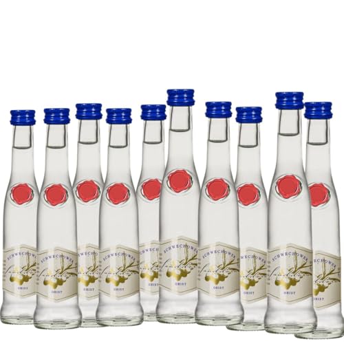 10 x Obstgeist Sanddorn 4cl (40% Vol) - Sanddorngeist - kleine Flaschen | Schnaps aus Deutschland | Schwechower Obstbrennerei (1229) von Schwechower Obstbrennerei GmbH