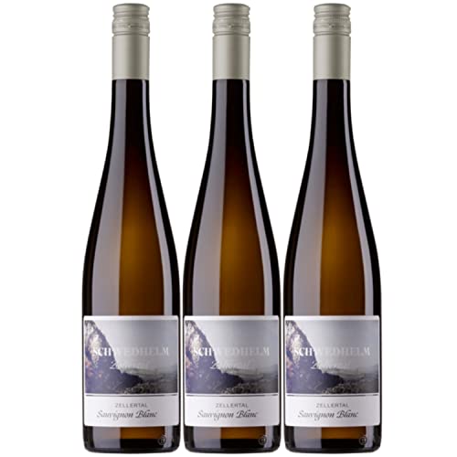 Schwedhelm Sauvignon Blanc Zellertal Weißwein veganer Wein trocken QbA Deutschland I Versanel Paket (3 Flaschen) von Schwedhelm