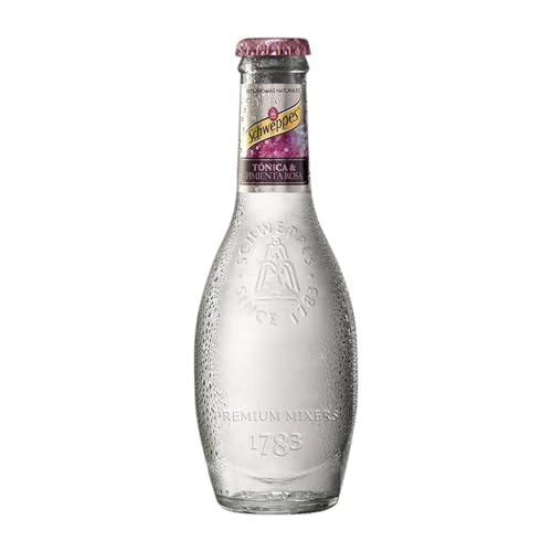 Getränke und Mixer 24 Einheiten Box Tónica Pimienta Rosa Kleine Flasche 20 cl von Schweppes Suntory España