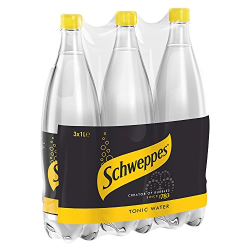 Schweppes Natural Tonic Wasserflasche, 3 x 1 Liter von Schweppes