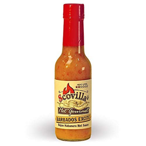 Scovillas Hot Gourmet BARBADOS EXCITE Bajan Habanero Hot Sauce, 148ml von Hot Gourmet