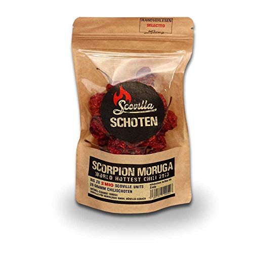 Scovillas Scorpion Moruga Schoten, getrocknet, 20g von Scovilla