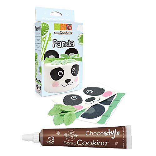 15 Esspapier dekorationen - Panda + Schokoladenstift von ScrapCooking