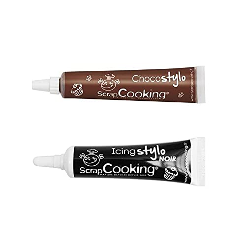 2 Zuckergussstifte Schokolade & Schwarz von ScrapCooking