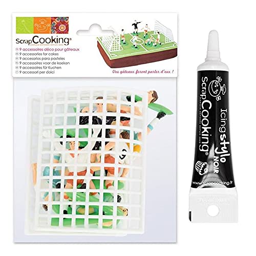 Dekorative Küchen accessoires Fußballplatz + Icing schwarzen Stift von ScrapCooking