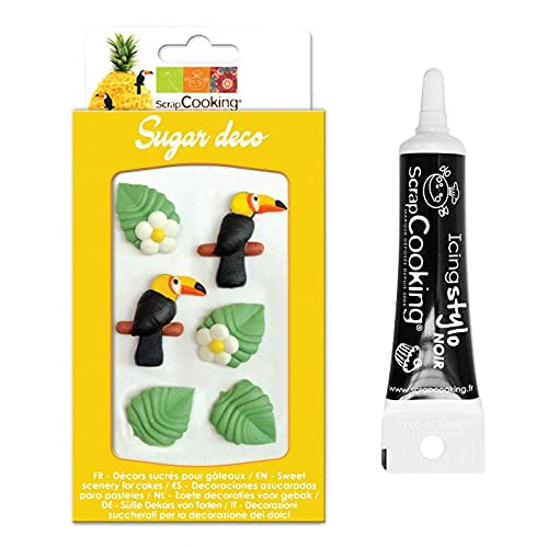 Dekozucker Tropisch + Icing schwarzen Stift von ScrapCooking