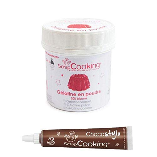 Gelatinepulver - 50 g + Schokoladenstift von ScrapCooking