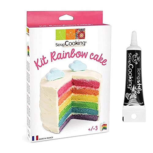 Kit rainbow cake + Icing schwarzen Stift von ScrapCooking