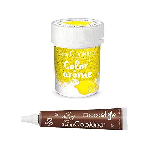 Lebensmittel-Farbstoff Aroma gelb / Zitrone 10g + Schokoladenstift von ScrapCooking