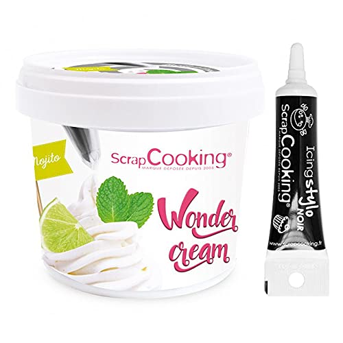 Mojito-Glasur-Creme 150 g + Icing schwarzen Stift von ScrapCooking