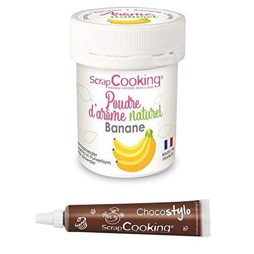 Natürliche Lebensmittelaroma 15 g - Banane - Pulver + Schokoladenstift von ScrapCooking