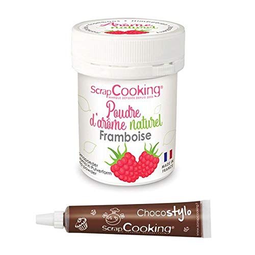 Natürliche Lebensmittelaroma 15 g - Himbeere - Pulver + Schokoladenstift von ScrapCooking