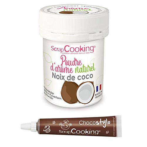 Natürliche Lebensmittelaroma 15 g - Kokosnuss - Pulver + Schokoladenstift von ScrapCooking