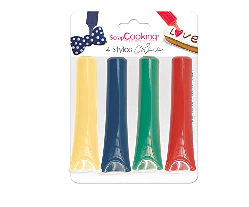 Packung mit 4 Schokoladenstiften - Rot, Blau, Grün und Gelb - 4 x 25 g von ScrapCooking