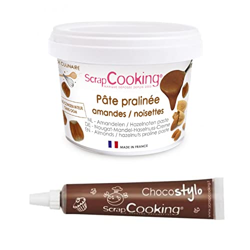 Pralinenpaste Haselnuss und Mandel 200 g + Schokoladenstift von ScrapCooking