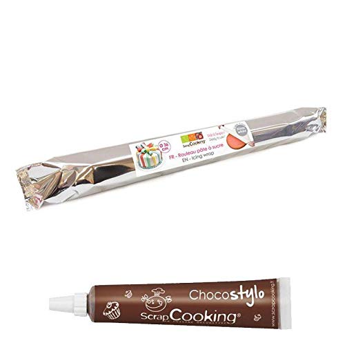 Rollfondant - Weiß - 430 g + Schokoladenstift von ScrapCooking