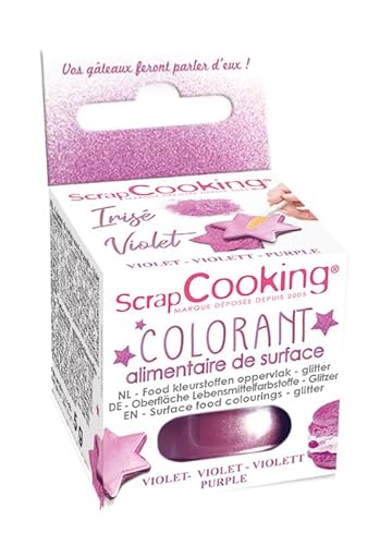 ScrapCooking - Colorants de Surface Violet - Colorant Alimentaire Poudre Irisée - Pour Pâtisseries, Biscuits, Macarons, Chocolats & Pâte à Sucre - 4088 von ScrapCooking