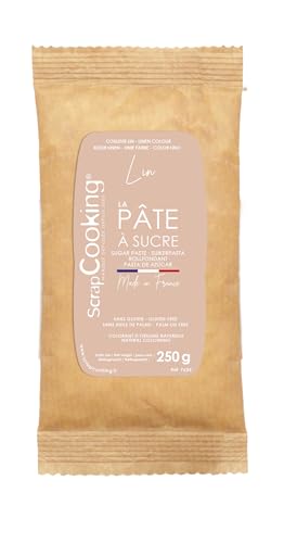 ScrapCooking - Pâte à Sucre Beige « Lin » 250g - Colorant d’Origine Naturelle - Sans Gluten, Sans Huile de Palme - Pour Gâteaux, Pâtisseries Anniversaire - Fabriquée en France - 7624 von ScrapCooking