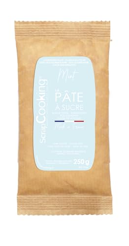 ScrapCooking - Pâte à Sucre Bleu « Mint » 250 g - Colorant d’Origine Naturelle - Sans Gluten, Sans Huile de Palme - Pour Gâteaux, Pâtisseries - Fabriquée en France - 7626 von ScrapCooking