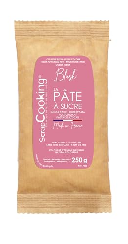 ScrapCooking - Pâte à Sucre Rose « Blush » 250g - Colorant d’Origine Naturelle - Sans Gluten, Sans Huile de Palme - Pour Gâteaux, Pâtisseries Anniversaire - Fabriquée en France - 7625 von ScrapCooking