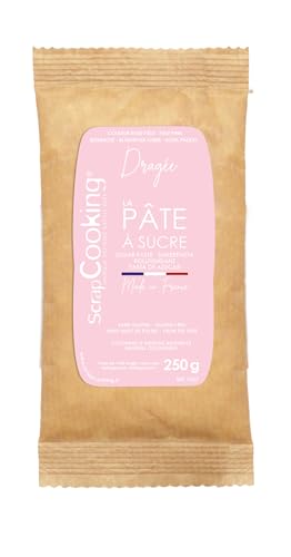 ScrapCooking - Pâte à Sucre Rose « Dragée » 250 g - Colorant d’Origine Naturelle - Sans Gluten, Sans Huile de Palme - Pour Gâteaux, Pâtisseries - Fabriquée en France - 7627 von ScrapCooking