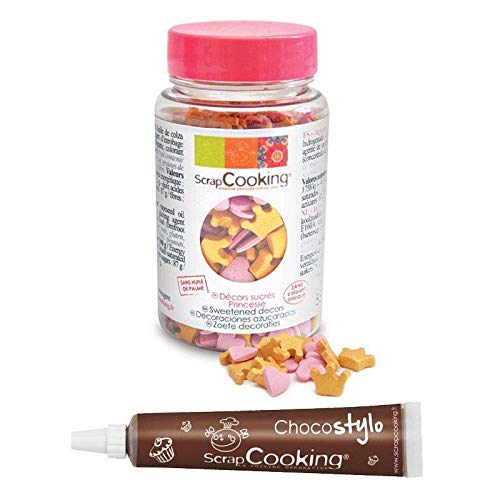 Süße Dekoration Prinzessin 55 g + Schokoladenstift von ScrapCooking