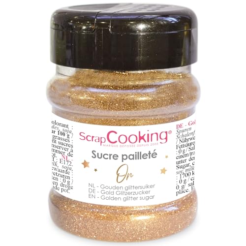 Topf Glitzerzucker - Gold 160 g von ScrapCooking