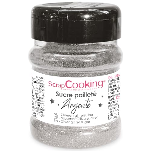 Topf Glitzerzucker - Silber 160 g von ScrapCooking