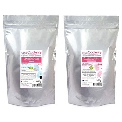 Zubereitung für Zuckerwatte rosa & blau 800 g von ScrapCooking