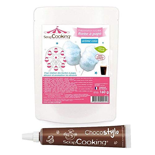 Zubereitung für blaue Zuckerwatte + Schokoladenstift von ScrapCooking