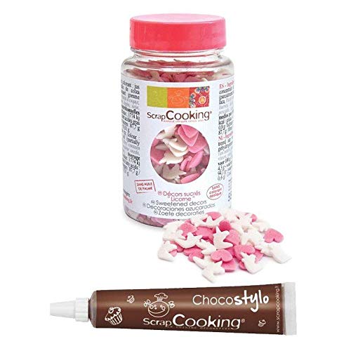 Zuckerstreusel 50 g - Einhorn + Schokoladenstift von ScrapCooking