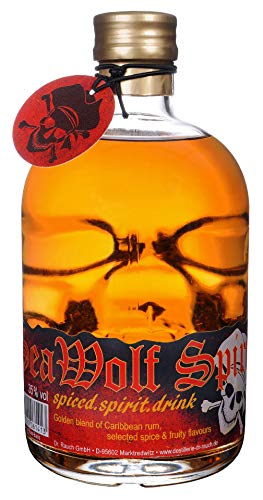 Sea Wolf Spirit - Spiced Rum 35% Vol. Totenkopfflasche, 1 x 0,5l von Sea Wolf Spirit