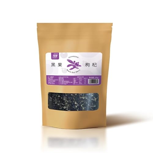 Seasaww Hochwertige Qinghai schwarze Goji-Beeren – reich an Proanthocyanidinen, nährstoffreich – dicht und lang – anhaltend zum Brauen (200 g) von Seasaww