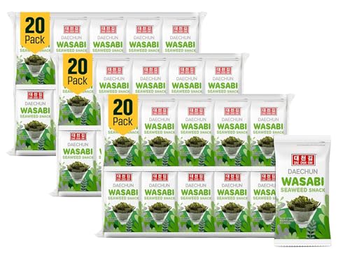 Daechun (Choi''s1) Wasabi Seetang Snack, 5g x 60 Stück 3ER-PACK, Produkt aus Korea von Seba Garden